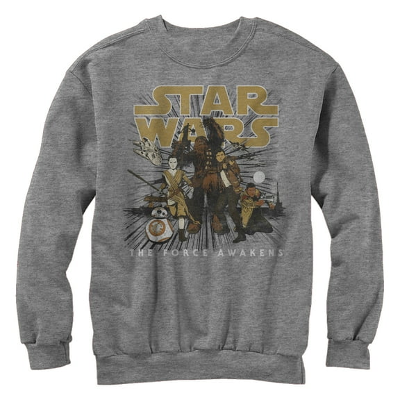 Men's Star Wars The Force Awakens Crew  Sweatshirt Athletic Heather Small