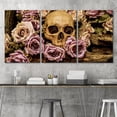 thumbnail image 2 of wall26 - Human Skull Roses Background - Canvas Art Wall Art - 24"x36"x3 Panels, 2 of 5