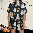 thumbnail image 7 of Hvot&aat Halloween Pajamas Women Sets Silk Satin Ghost Graphic Cute Sleepwear Short Sleeve Shirts and Shorts Sets, 7 of 7