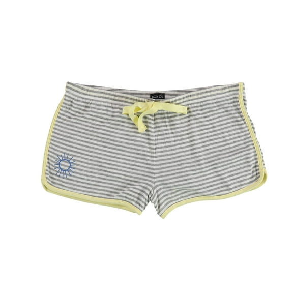 Cozy Zoe Womens Striped Pajama Shorts, Grey, Medium