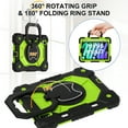 thumbnail image 4 of CoverTrend Kids Case for Apple iPad Mini 7 A17 Pro 2024 & iPad Mini 6 2021 8.3-Inch Silicone iPad Mini 7th/6th Case with Shoulder Strap & Pen Holder Rotating Stand 3-Layer Rugged Cover, Black+Green, 4 of 9