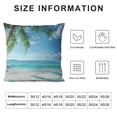 thumbnail image 5 of JRXY Throw Pillow Cover Tropical Beach Palm Tree Leaves Sandy Caribbean Coastline Ocean Sea Waves Scene Decor Lumbar Pillow Case Cushion for Sofa Couch Bed White, 5 of 5