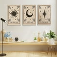 thumbnail image 3 of Set of 3 Boho Wall Art Prints Celestial Decor Sun Moon Prints Posters Boho Room Decor for Bedroom Wall Art Modern Mid Century Wall Prints Moon Bedroom Decor Minimalist Artwork Beige 12"x16", 3 of 6