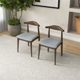thumbnail image 3 of Blake Modern Dining Room and Kitchen Gray Fabric Chair (Set of 2), 3 of 6