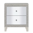 thumbnail image 2 of 2-Drawer Champagne Bedroom Nightstand with Self-Close / Provide Soft Protection for Items, 2 of 3