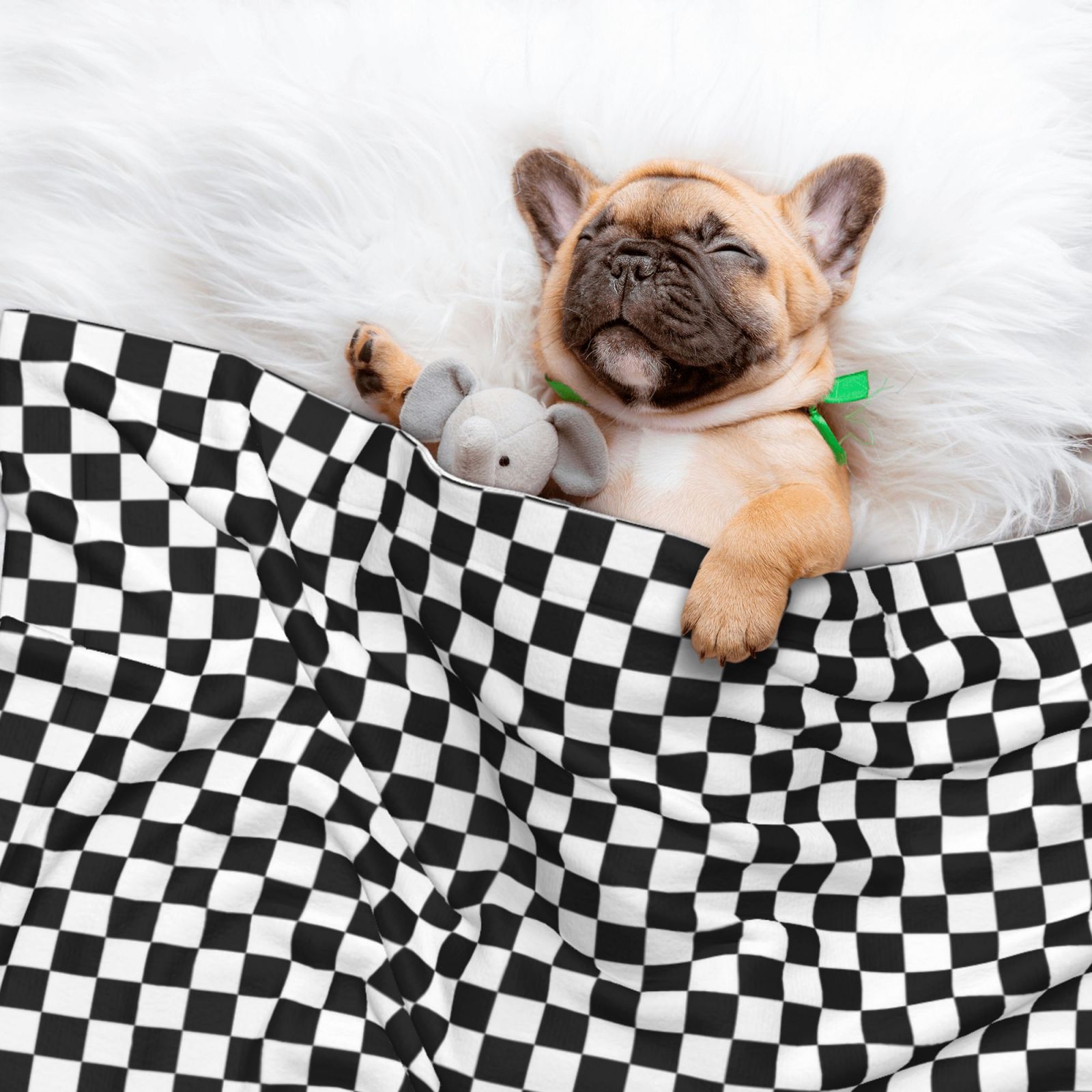 Black Checkered Dog Blanket Soft Warm Flannel Cat Blanket Great Pet Throw for Cats Puppy Small Medium Large Dog
