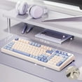 thumbnail image 2 of AULA S99 Gaming Keyboard, Wireless Computer Keyboards, Tri-Mode Bluetooth/2.4GHz/USB-C Custom Creamy Keyboard with Number Pad, RGB Backlit Media Knob Cute, 2 of 7