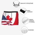 thumbnail image 3 of Kdxio Men's Boxer Briefs with USA Canada Flag Print - Comfortable and Breathable Underwear for Everyday Wear, 3 of 5