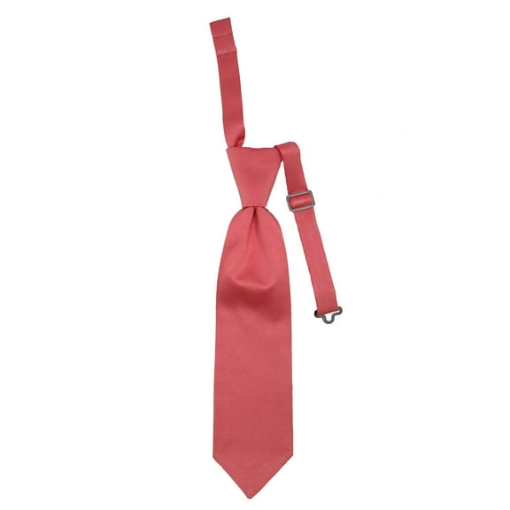 Boy’s Coral Formal Satin Pre-Tied Neck Tie in a Variety of Colors by Spencer J’s Signature Satin Collection