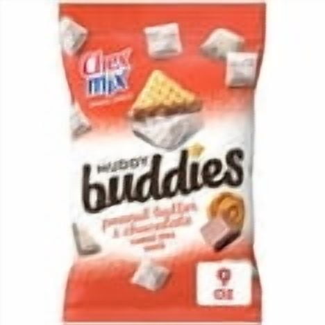 Chex Mix Muddy Buddies Peanut Butter & Chocolate Snack Mix, 9 oz-2pk, With Olive Green Bowl By ValueNest