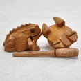 thumbnail image 3 of Yvsxxv Wooden Lucky Frog Decorative Figurine Musical Instrument Tone Block 1Pc, 3 of 4
