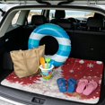 thumbnail image 2 of Qpednta Machine Washable Trunk Mat 29"x39" Red Snowman Cargo Liner, Non-Slip Polyester Carpet Stain Resistant Dustproof Vehicle Interior Accessories Rear Cargo Protector Fits SUV Sedan Truck, 2 of 7