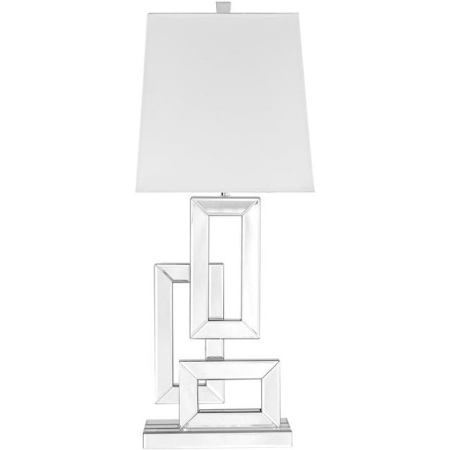 Elégant Decor ML9301 Superbe Style Contemporain Lampe de Table Claire&44; Argent