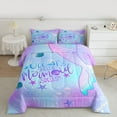 thumbnail image 2 of Homewish Marine Mermaid 2pcs Bedding Comforter Set for Kids Teens Girls,Ocean Sea Princess Twin Comforter Sets,Blue Purple Gradient Breathable Bedding Set,Ultra Soft Home Decor,Reversible, 2 of 8