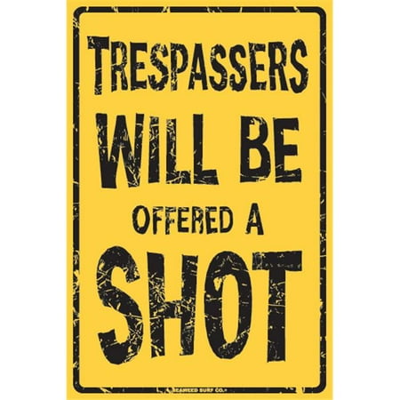 Paradise Surf Sign - Seaweed Surf Co MC4 Trespassers signs