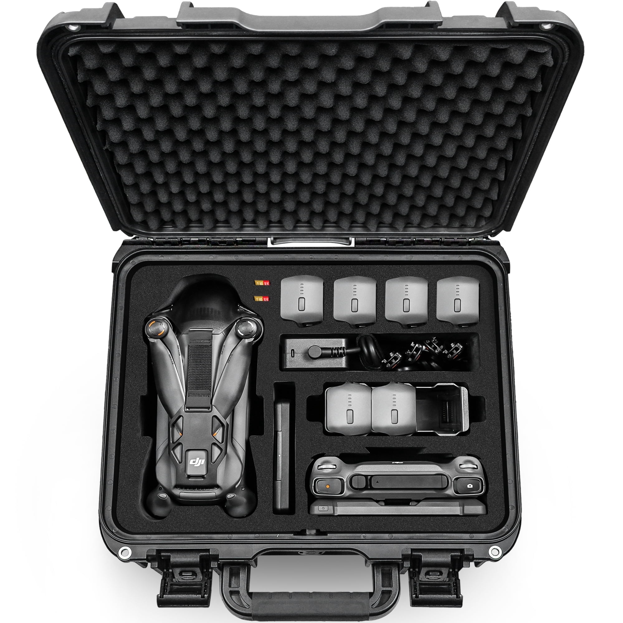 Lekufee Waterproof Hard Carrying Case for DJI Mavic 4 Pro Drone, Fly More Combo, DJI RC Pro 2, DJI RC 2, Battery (7 pcs), Charging Hub, & Accessories(Case Only)