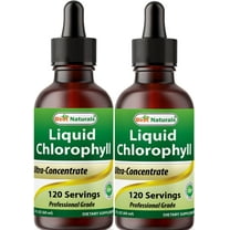 Best Naturals Liquid Chlorophyll Drops 50mg, Vegan Detox & Immune Support, 2 Pack, 2 fl oz Each