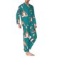 thumbnail image 2 of Balery Giraffes Doing Various Yoga Pijama para Hombre de Dos Piezas con Manga Larga, Conjunto de Dormir y Descanso Suave con Bolsillos-Large, 2 of 7