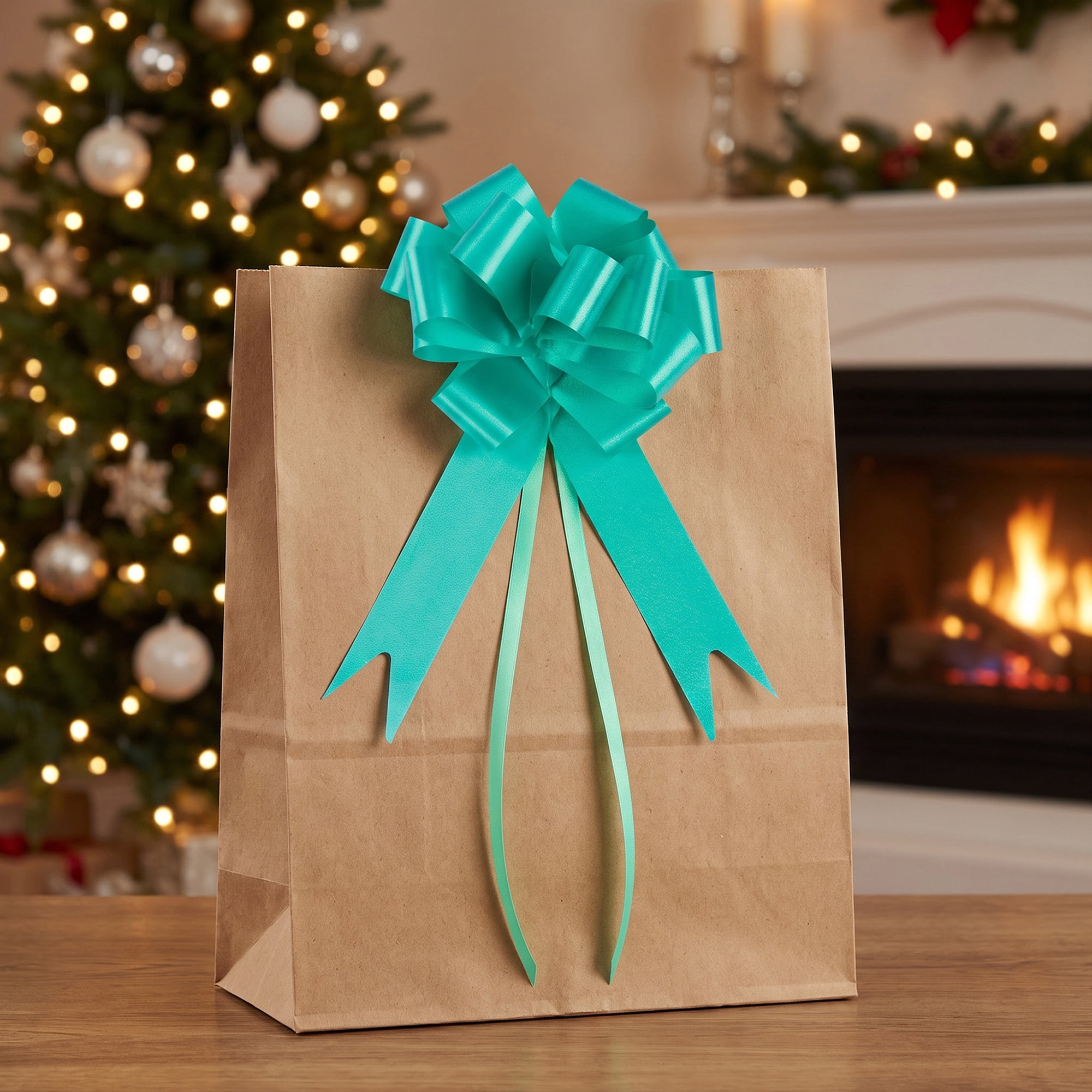 Unique Bargains Crush-Resistant Metallic Bows for Gift Wrapping and Decoration Green