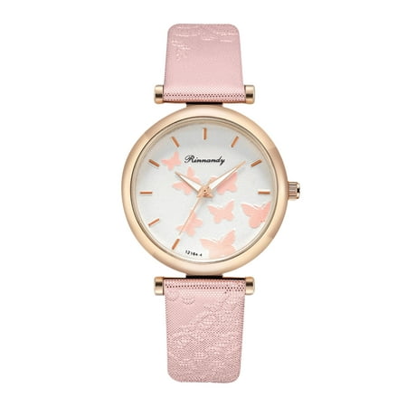 Holiday Savings Deals! Kukoosong Womens Watches Clearance Sale Prime Womens Casual Bracelet Watch Quartz Mesh Belt Band Fashion Analog Wrist Watches Ladies Watches Pink