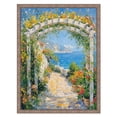 thumbnail image 7 of Slim Silver Pewter Leaf Floral Star Picture Frame 30x36 frame, 7 of 7