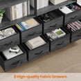 thumbnail image 3 of Bookshelf with 8 Fabric Drawers, 7-Tier Bookcase with Baffles Display Shelves,  Large Book Shelf for Living Room Home Office, Grey, 3 of 8
