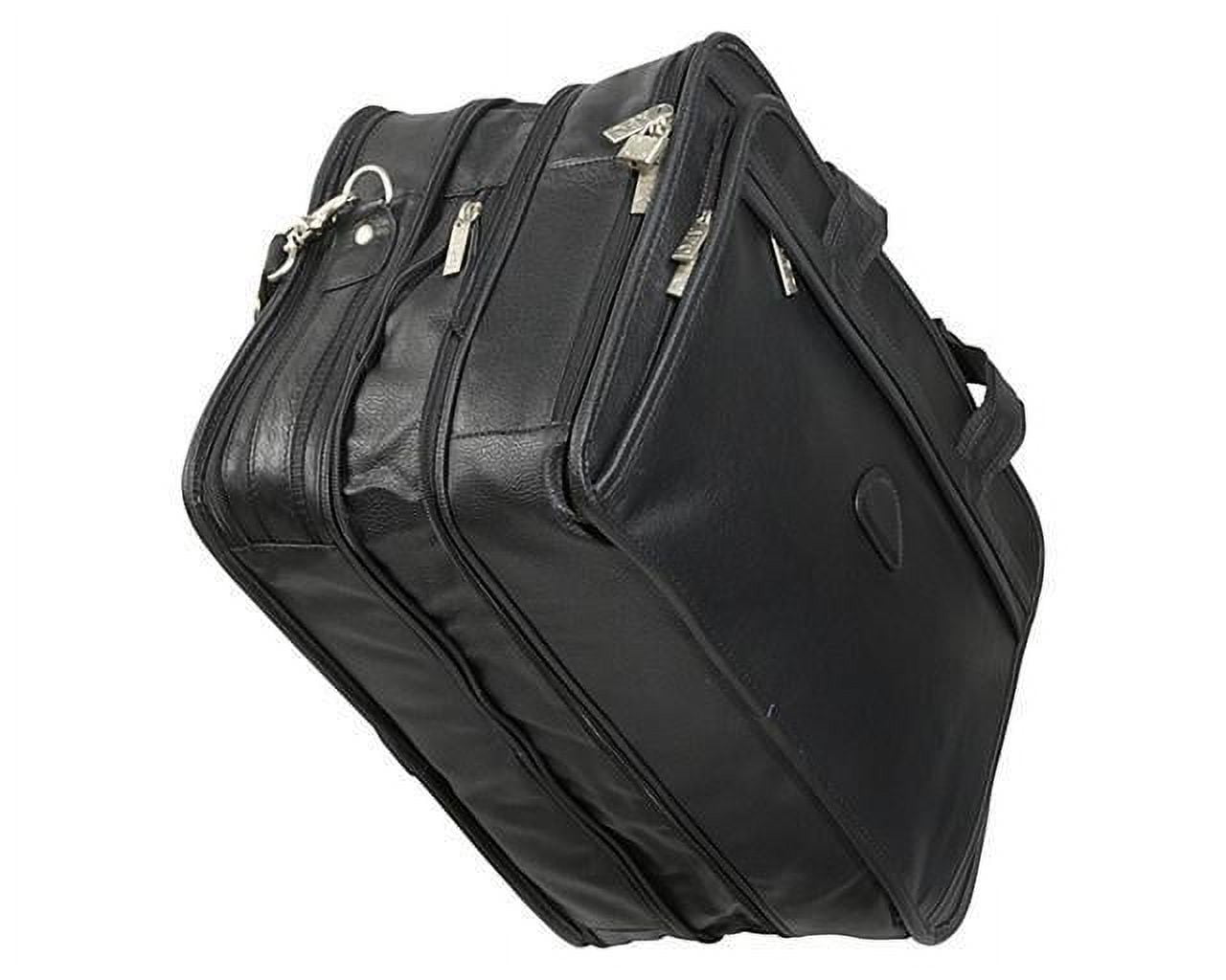 Practical Expandable Leather Laptop Briefcase