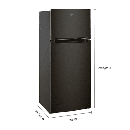 Whirlpool - 17.7 Cu. Ft. Top Freezer Refrigerator - Black Stainless Steel