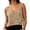 Khaki, variant on Casual Knit Sleeveless Tank Top for with Hollow Out Design Lightweight Knit Vest for Summer Wear Relaxed Fit Breathable Sleeveless Knitwear Athletic Crop All Lace Tops for Women Shirt Back Support