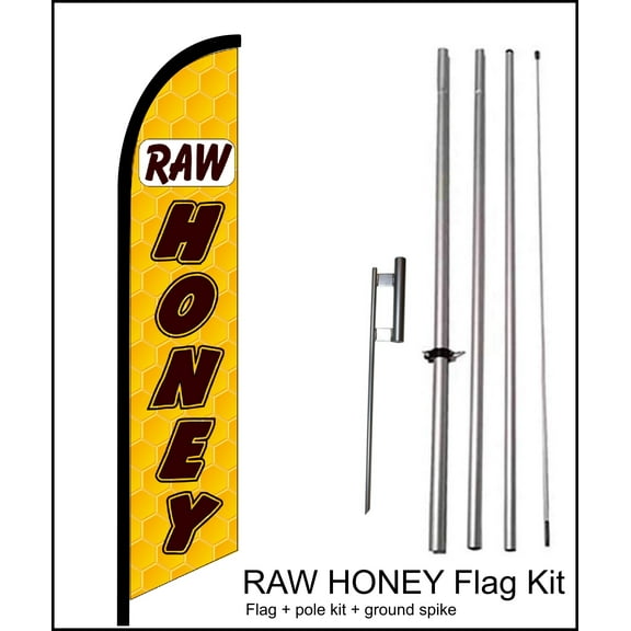 Raw Honey Swooper Flag Kit 15 ft Tall - by flagsandsigns