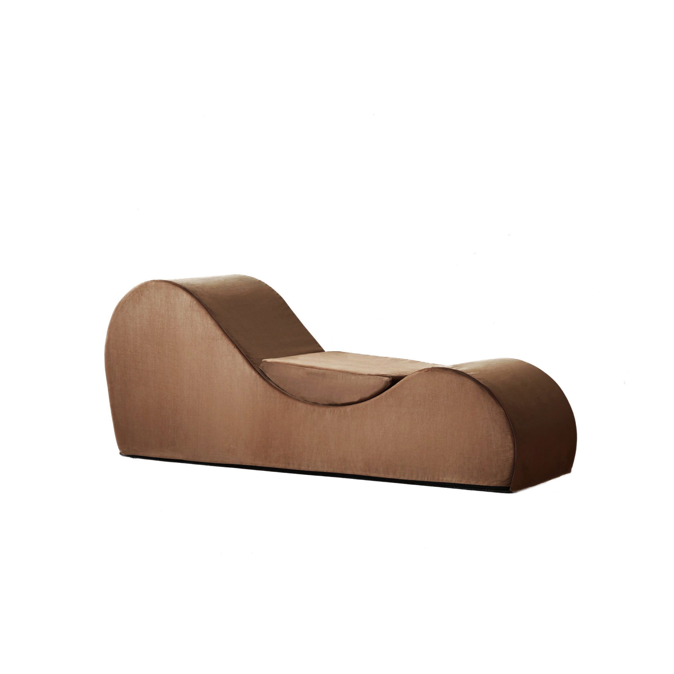 GDF Studio 62.5" Ergonomic Chaise Lounge Chair with High-Density Foam, Machine-Washable Cover, Brown