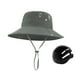 thumbnail image 5 of Sombrero de pescador con carcasa interior rígida y ala ancha ajustable y transpirable. Verde oscuro, 5 of 9