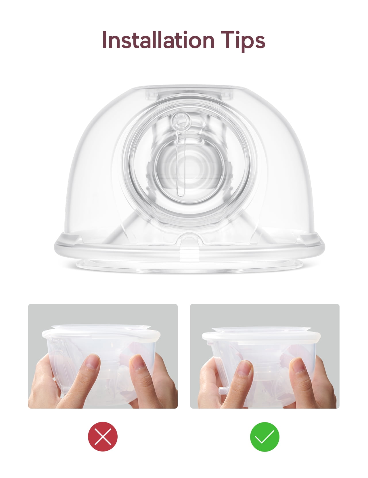 Momcozy Breast Pump Overall Collector Cup for S9 Pro S12 Pro (24mm Double Sealed Flange) Made by Momcozy
