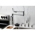 thumbnail image 2 of Kingston Brass KS4701ZL Silver Sage Deck Mount Pot Filler Faucet, Polished Chrome, 2 of 8