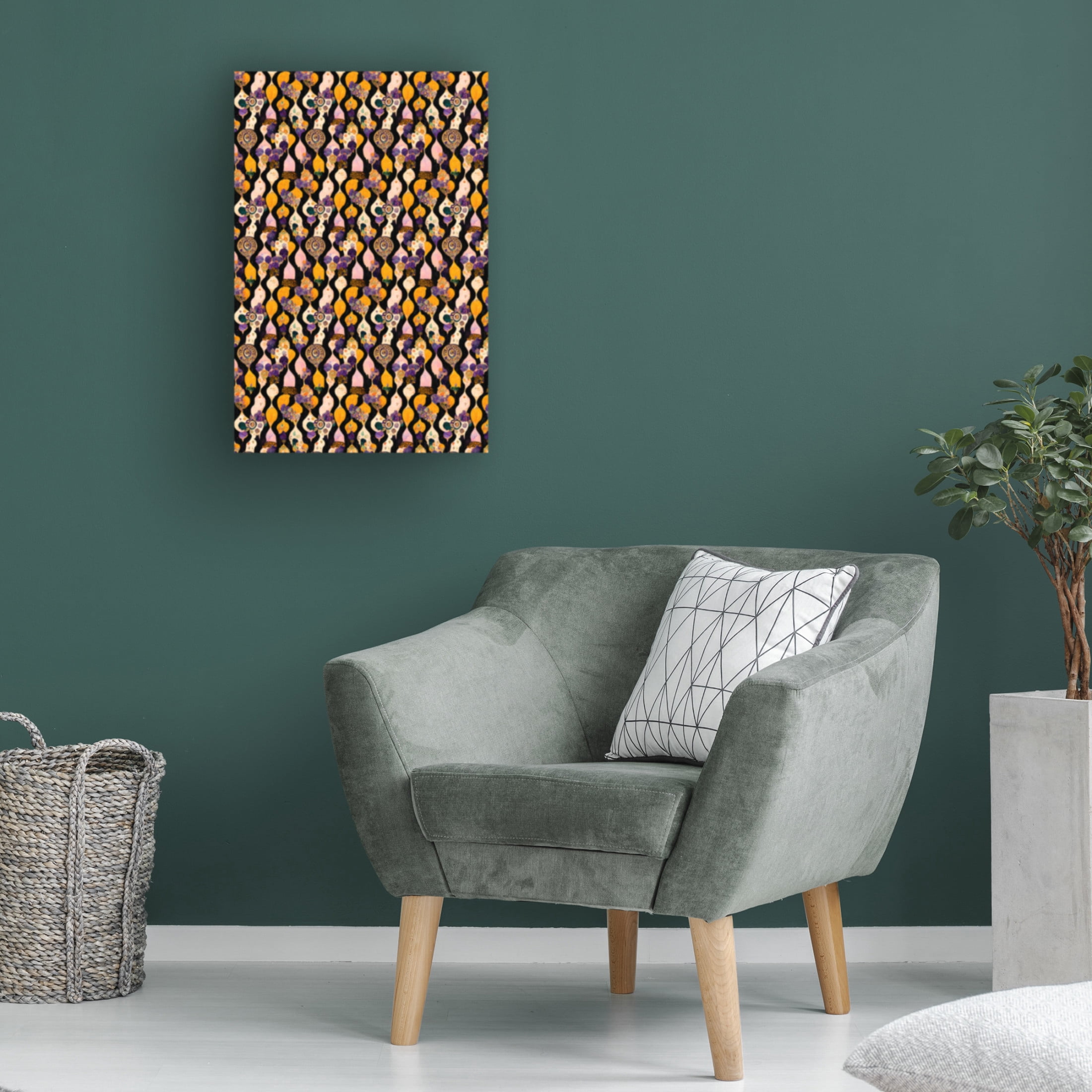 Canvas Wall Art - Treechild 'Oriental Pattern' Wall Art for Living Room, Bedroom, or Office D?cor by Trademark Fine Art - 12 x 19 Inches