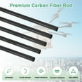 thumbnail image 2 of Uxcell 10-Pack Carbon Fiber Rods, 100mm Length 4mm Dia Carbon Fiber Solid Matte Pole, 2 of 7