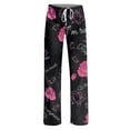 thumbnail image 7 of Valentine's Day Print Pants for Women Casual Love Heart Lounge Pants Loose Fit Fashion Winter Drawstring Elastic Waist Pajama 2026 Black XL, 7 of 7