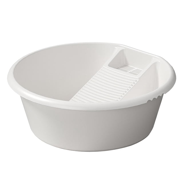 simhoa Washboard Basin Convenient Plastic Cleaning Basin for Blouses Socks T Shirts White