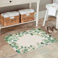 thumbnail image 2 of FJPT Non Slip Flannel Polyester Floor Mat With Leaf Pattern For Bathroom Kitchen Bedroom Decor 16x24 inch, 2 of 5