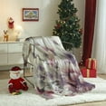 thumbnail image 3 of Christmas Floral Set: 30"x40" Blanket + 15.75"x13.78" Tote Flannel Throw Blanket for Adults, Soft Warm Cozy Air-Conditioned Room Nap Blanket for Couch, Sofa, Office, Mother's Day Gifts, 3 of 15