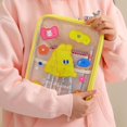 thumbnail image 2 of Clear Tablet Sleeve Bag Lovely Cartoon Bear Carrying Bags Transparent Storage, 2 of 5