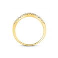thumbnail image 4 of 14kt Yellow Gold Womens Round Diamond Contour Enhancer Wedding Band 1/4 Cttw, 4 of 4