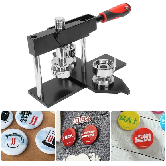 Button Maker, Pin Maker Frosted Badge Key Chain Maker Rotate Type Manual for DIY Gift