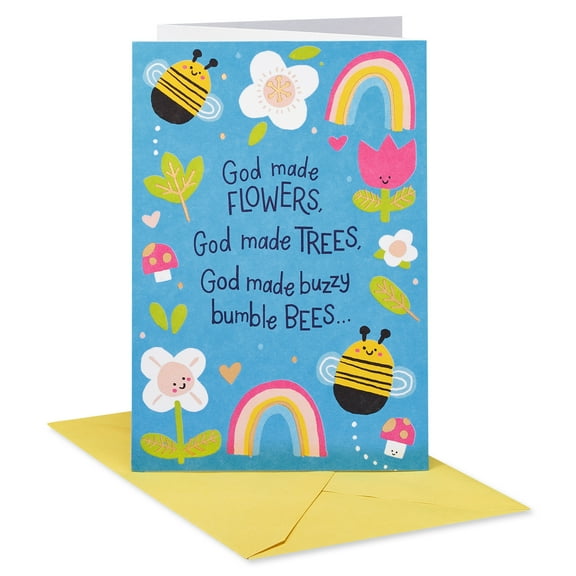 American Greetings Religious Easter Card for Kids (God made YOU)