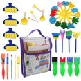 thumbnail image 1 of Coofit 34PCS Sponge Painting Brush Kit Cute DIY Sponge Drawing Paint Tool Art Supply, 1 of 7