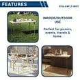 thumbnail image 6 of Techni Home 4 ft Adjustable Height Granite White Folding Table with Easy-Carry Handle RTA-04FLT-WHT, 6 of 19