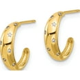 thumbnail image 2 of 14K Yellow Gold Madi K Polished Cz Post Hoop Earrings (Width 11.7) (Length 12.4) - Jbsp, 2 of 5
