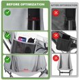 thumbnail image 5 of SHANNA Camping Chair, Portable High Back Folding Chair, Aluminum Alloy Structure, Built-in Pillow, Side Pocket & Carry Bag, Compact & Heavy Duty Chair for Outdoor Backpacking, Gray, 5 of 9