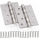 thumbnail image 1 of Bisagra de puerta de acero inoxidable NQ 2 piezas bisagras plegables 3 mm plata, 1 of 5