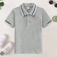 thumbnail image 2 of mgoYE Toddler Boys' Girls Cotton Basic Polo Shirts Uniform Short Sleeve Tops 3-16T(Grey,12-13 Years), 2 of 7